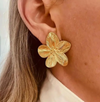 18 Karat Gold Plated Precious Flower Earrings