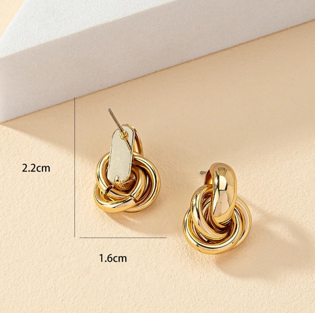 18 Karat Gold Plated Irregular Shape Earrings