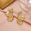 18 Karat Gold Plated Half Flower Earrings