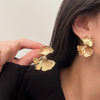 Gingko biloba 18 Karat Gold Plated Earrings