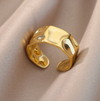 18 Karat Gold Plated ring modernist wide