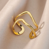 18 Karat Gold Plated ring sound waves