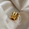 Classic Double 18 Karat Gold Plated ring