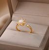 18 Karat Gold Plated moonstone ring