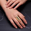 18 Karat Gold Plated ring Egyptian long