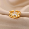 18 Karat Gold Plated ring pure heart