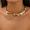 Modernist 18 Karat Gold Plated Choker Necklace