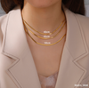 18 Karat Gold Plated plain choker necklace with measures