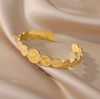 18 Karat Gold Plated bracelet in antique coin style