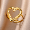 18K Gold plated bohemian heart ring