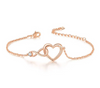 Heart infinity bracelet with 18K Rose gold plating