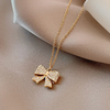 18K gold plated gift ribbon necklace