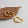 18K gold plated small heart hoop earrings