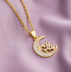 18K Gold plated half moon necklace for moms