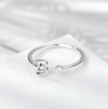 Adjustable Initial ring for gift in 925 Sterling Silver