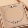 Double Infinity Bracelet in Sterling Silver 925