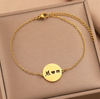 Mother's circle bracelet in 18K Gold plating