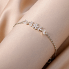 Love flower bracelet with zircons in 925 Sterling Silver