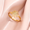 Hypoallergenic 18K gold plated steel spider web halloween ring