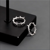 925 sterling silver plated hypoallergenic steel barbed wire earrings