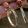 Hoop earrings with hand engravings