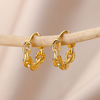 18K Gold Plated hoop earrings with a chain shape