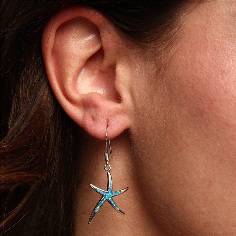 Starfish Long Earrings