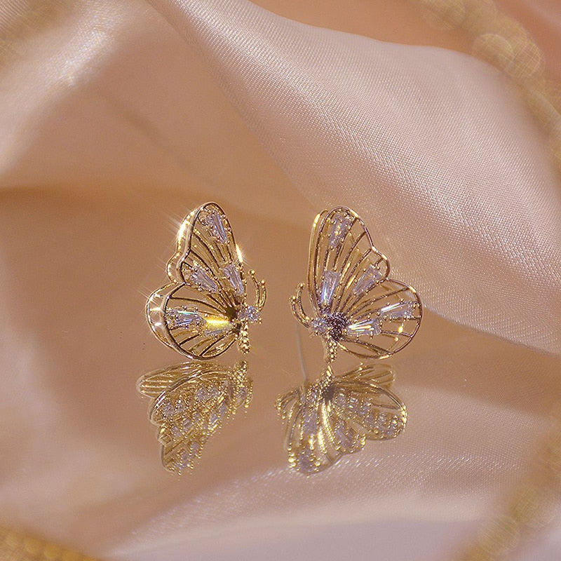 Butterfly earrings in love