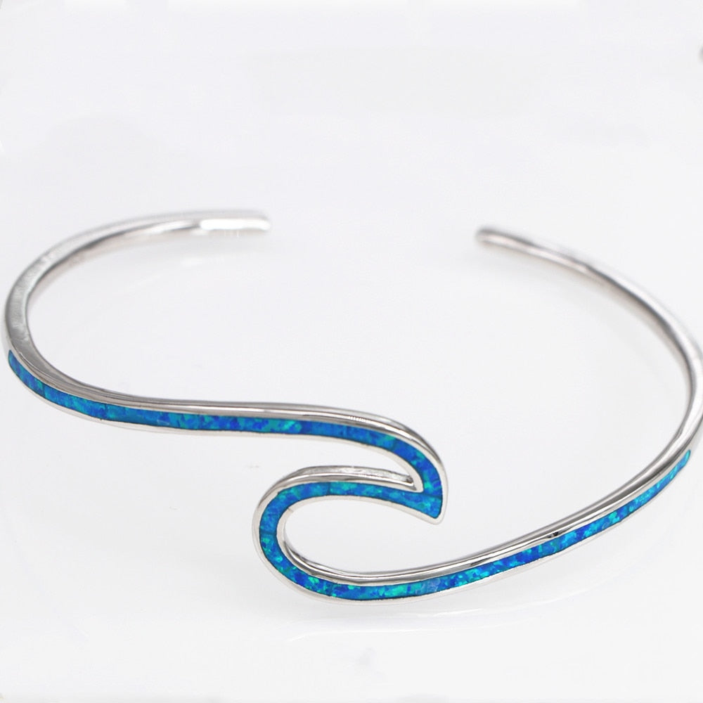 Sea Wave Adjustable Rigid Adjustable Bracelet