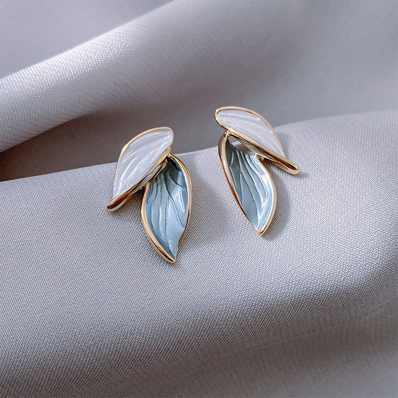 Luxury Hand Painted Enamel Lucky Wings Earrings