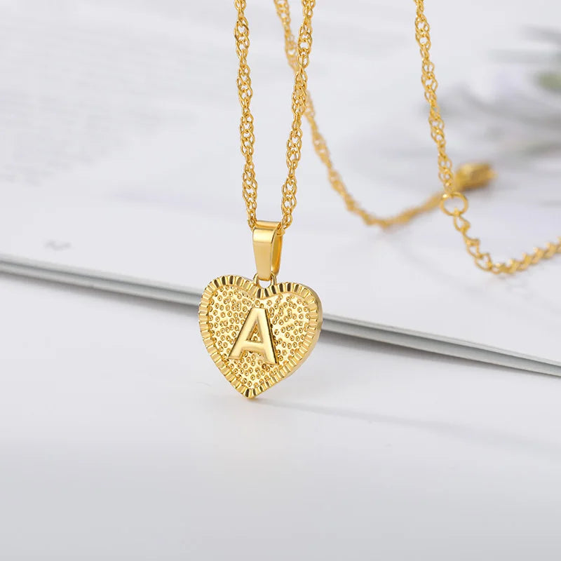 Eternal Love Necklace with 18K Gold Plated Initials