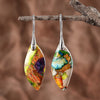 Handmade earrings with intense natural stones handmade reality