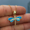 Dragonfly Blue necklace