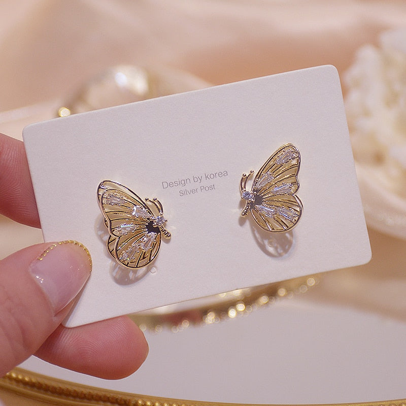 Butterfly earrings in love