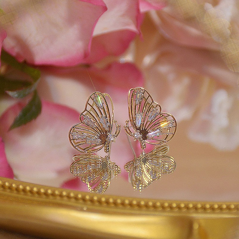 Butterfly earrings in love