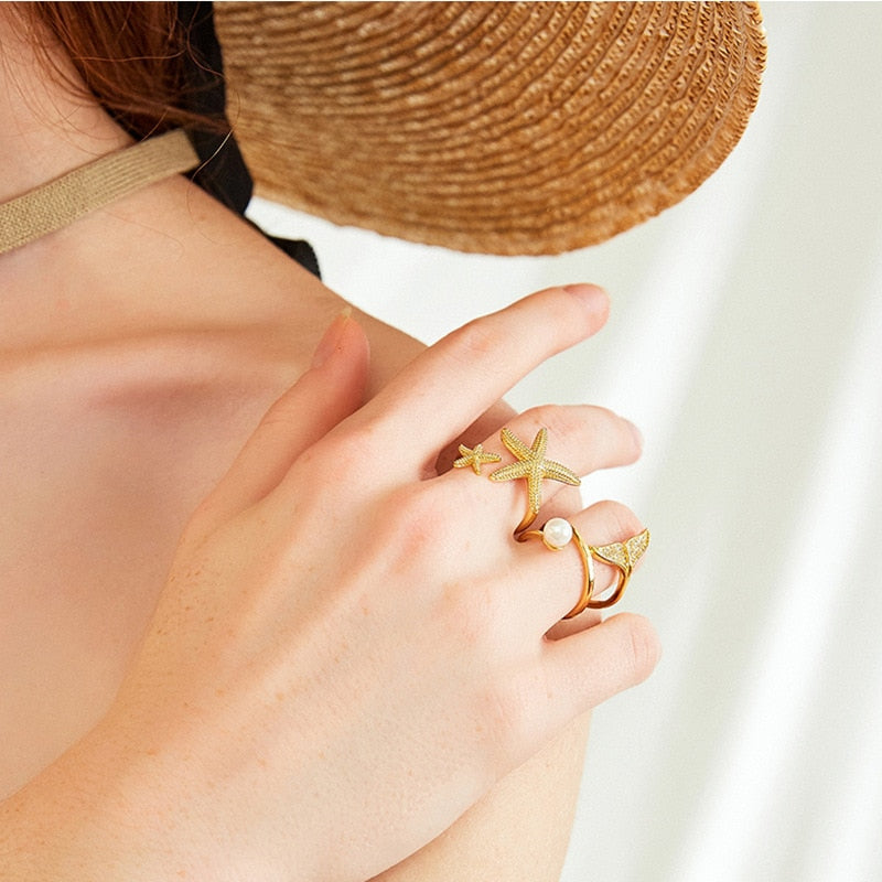 Starfish Adjustable Ring