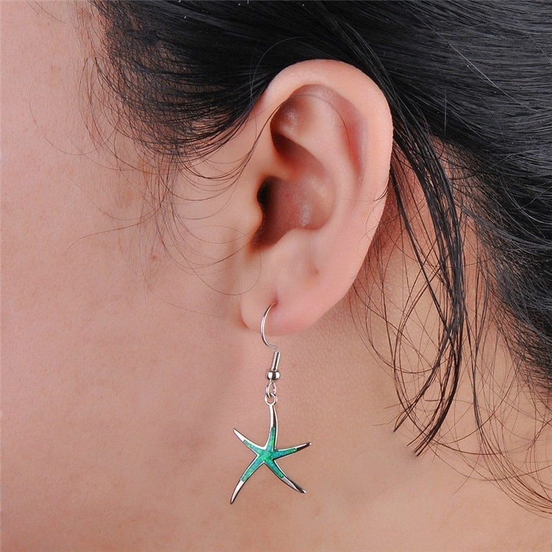 Starfish Long Earrings