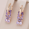 Handmade 18K Rose Gold Earrings with Amethysts