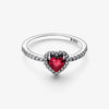 Ruby Heart Ring made of 925 Sterling Silver